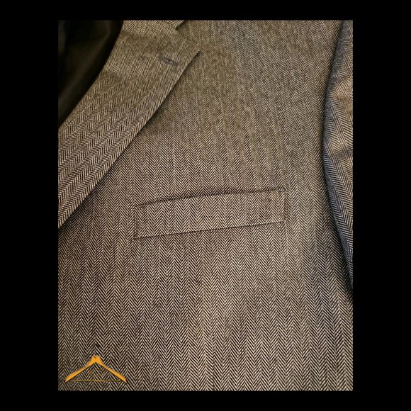 Joseph & Feiss Sport Coat - 48 Long, Gray Herringbone, NWOT - Picture 7 of 14